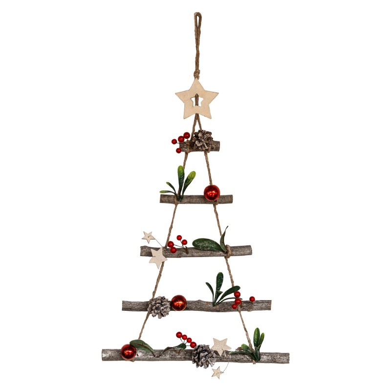 Adorno Navideño Árbol Colgante Wood