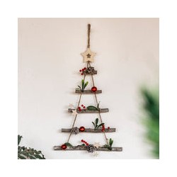 Adorno Navideño Árbol Colgante Wood