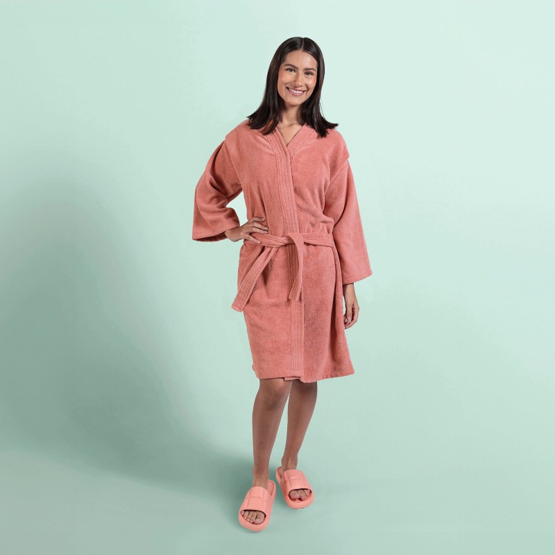 Bata De Baño Tulum Deep Rose
