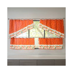 Cortinas De Cocina Flor De Durazno